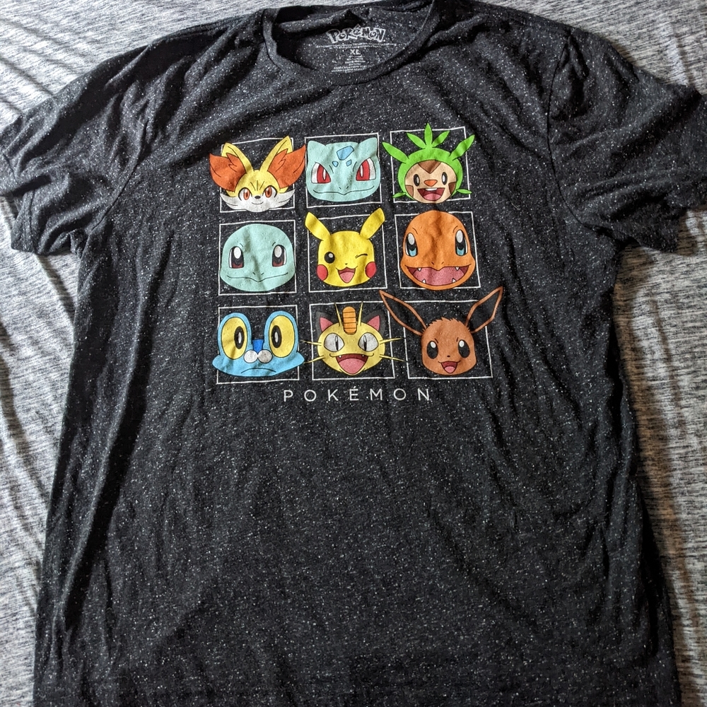 Black Pokemon tshirts, XL
